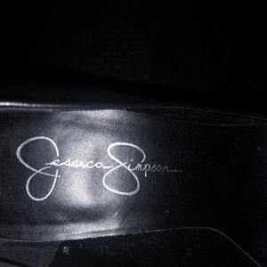 Jessica Simpson black platform high heels